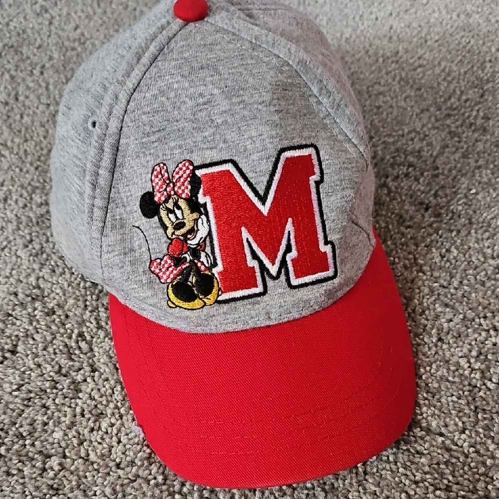 F🔹️Disney Gray and Red Minnie Mouse Hat